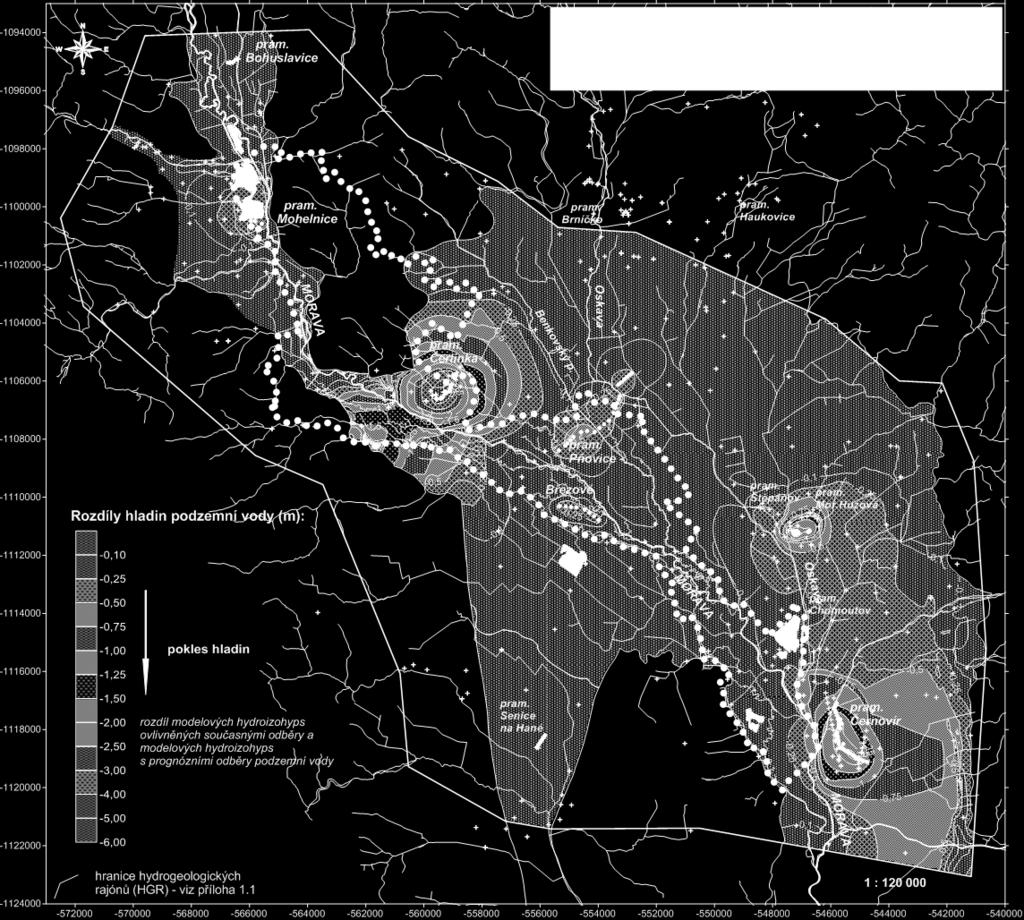 Porovnání jednotlivých simulací prům. odběry 2001 až 2010 maximální (roční) povolené maximální prognózní (l/s) (l/s) (l/s) (l/s) 11.2 33.1 12 60 12 60 11 50 102 267 267 150 91.2 24.4 5.7 13.5 84.