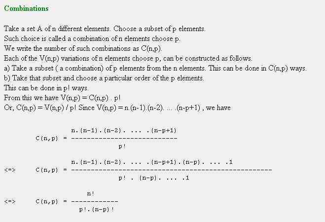 2.2 Stránky v angličtině věnované kombinatorice MATH abundance Counting problems (http://www.ping.be/~ping1339/tel.htm) Solved problems about counting (http://www.ping.be/~ping1339/pcount.