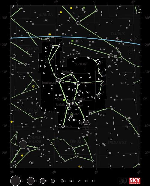 Mapa : Souhvězdí Oriona, mapa: IAU Objekt: M (Jesličky) Souhvězdí: Rak
