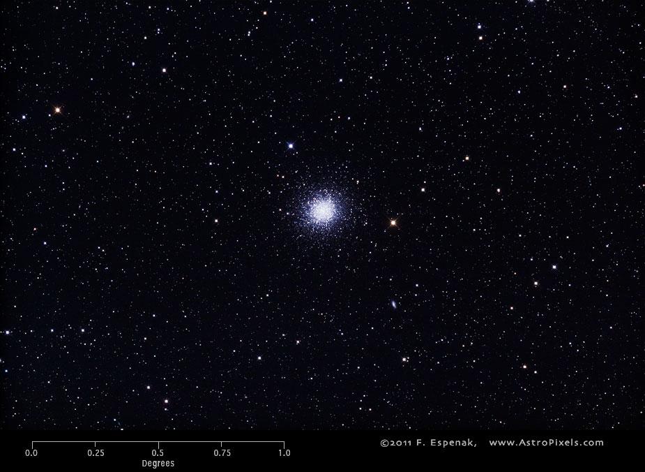 Objekt: M Souhvězdí: Herkules (mapa ) Typ objektu: kulová hvězdokupa Hvězdná velikost:, mag Popis: M je nejjasnější kulová hvězdokupa severní oblohy a je