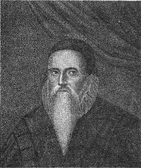 Obr. 8. Alchymista John Dee. (McLean 1995) Nyní se blíže seznámíme s druhým z Angličanů, původně asistentem Johna Dee, Edwardem Kelleym (1555 1597).