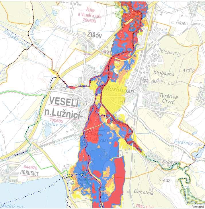 opakování ohrožení plochy Do map povodňového ohrožení se VŽDY