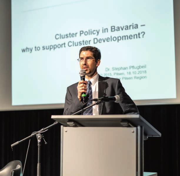 Klastrová politika v Bavorsku proč má smysl podporovat klastry, přínosné vystoupení Dr.