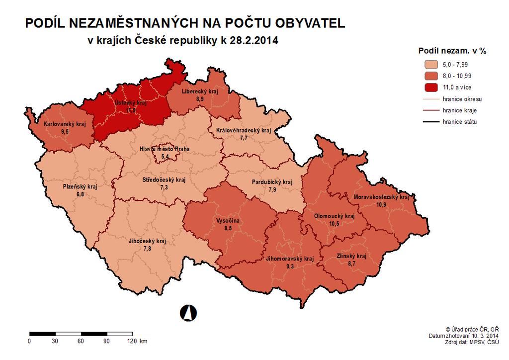 Měsíční zpráva o situaci a trhu práce Středočeského kraje