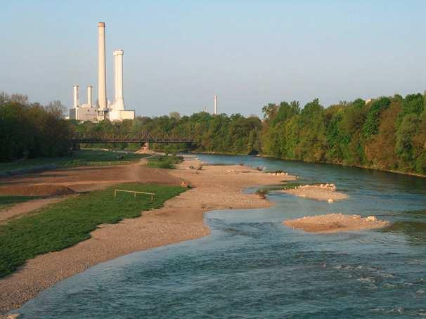 Isara v Mnichově po revitalizaci  Chrudim Mlýnská a