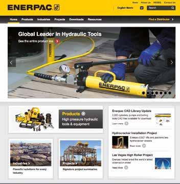 O společnosti Enerpac Společnost Enerpac je přední celosvětový dodavatel vysokotlakého hydraulického nářadí a řešení s širokou škálou produktů, odborníky na místní úrovni a celosvětovou distribuční
