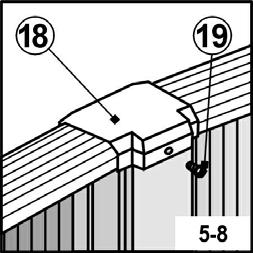 Krytku nasaďte postupem znázorněným na obrázku 5-7. Nasazenou krytku zajistěte šroubem [19] (obr. 5-8).