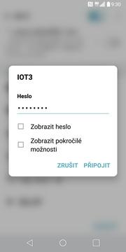 3. Dostupné Wi-Fi sítě zobrazíte ťuknutím na řádek Wi-Fi.