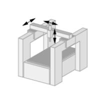 UTB ve Zlíně, Fakulta technologická 15 1.1.3 Portálový typ Jeden z nejrozšířenějších typů CMM pro střední a větší rozsahy měření. Vyznačují se velkou tuhostí, a díky tomu i vysokou přesností.