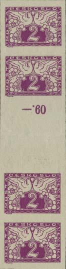 248-253, 5h - 40h Znak s přítisky Volba presidenta Beneše, chybí hodnota 25h 150,- 567 ( ) rohový ZT 256, 5Kč zelená, DČ 1. Tisk na růžovém papíru 569 2x rohová zn.