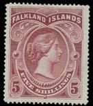 14, SG 126a - 30 CEYLON 2453 Mi 9y, 10p Victoria 1857, SG 9-900 4 2454 /