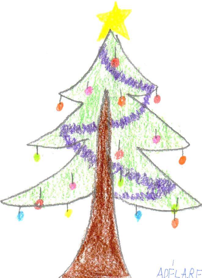 C Před Vánocemi jdeme koupit stromeček. Až přijdeme domů, tak ho vyzdobíme. A potom si dáme vánočku a pak se začne stmívat a do toho začne sněžit.