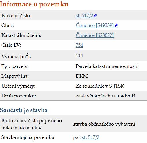 Sestavy rozčleněné podle vazby stavebních objektů na