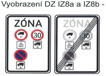 Vyobrazení DZ B 4 + dodatkové tabulky B 4 - Zákaz vjezdu nákladních automobilů Značka zakazuje vjezd nákladním automobilům, tahačům přívěsu nebo návěsu a speciálním automobilům.