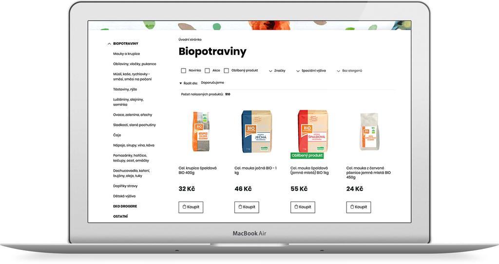 Cílové skupiny: Web i e-shop se zaměřují především na obyvatele velkých měst (a jejich okolí) se zájmem o zdravý životní styl, kteří hledají nejen kvalitní biopotraviny, ale také kvalitní informace o