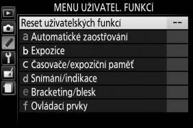 A Uživatelské funkce: Jemné
