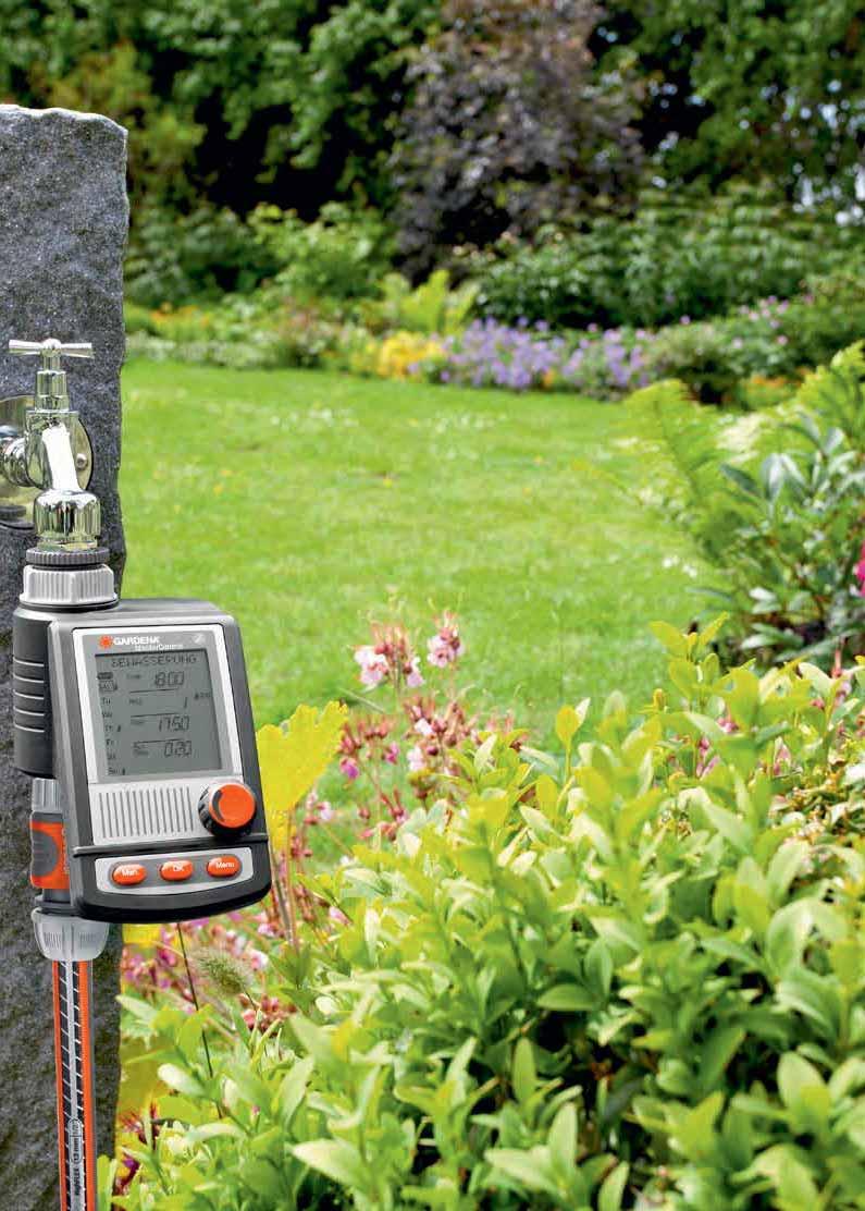 V rámci smart system k dostání také jako smart řízení zavlažování a smart senzor GARDENA Zavlažovací počítače Kompletní sortiment pro automatické zavlažování zahrady