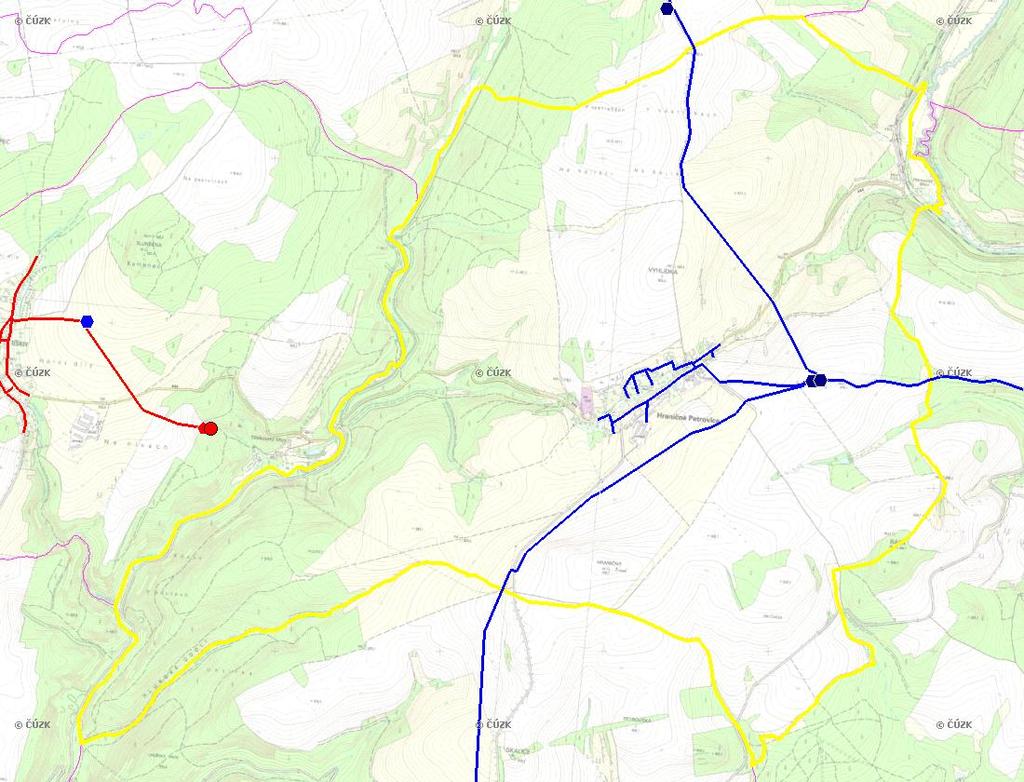 B.2 ZÁKLADNÍ INFORMACE O OBCI (části obce - ZSJ) Obec Hraničné Petrovice se rozkládá severovýchodně od města Šternberk ve vzdálenosti cca 8 km.