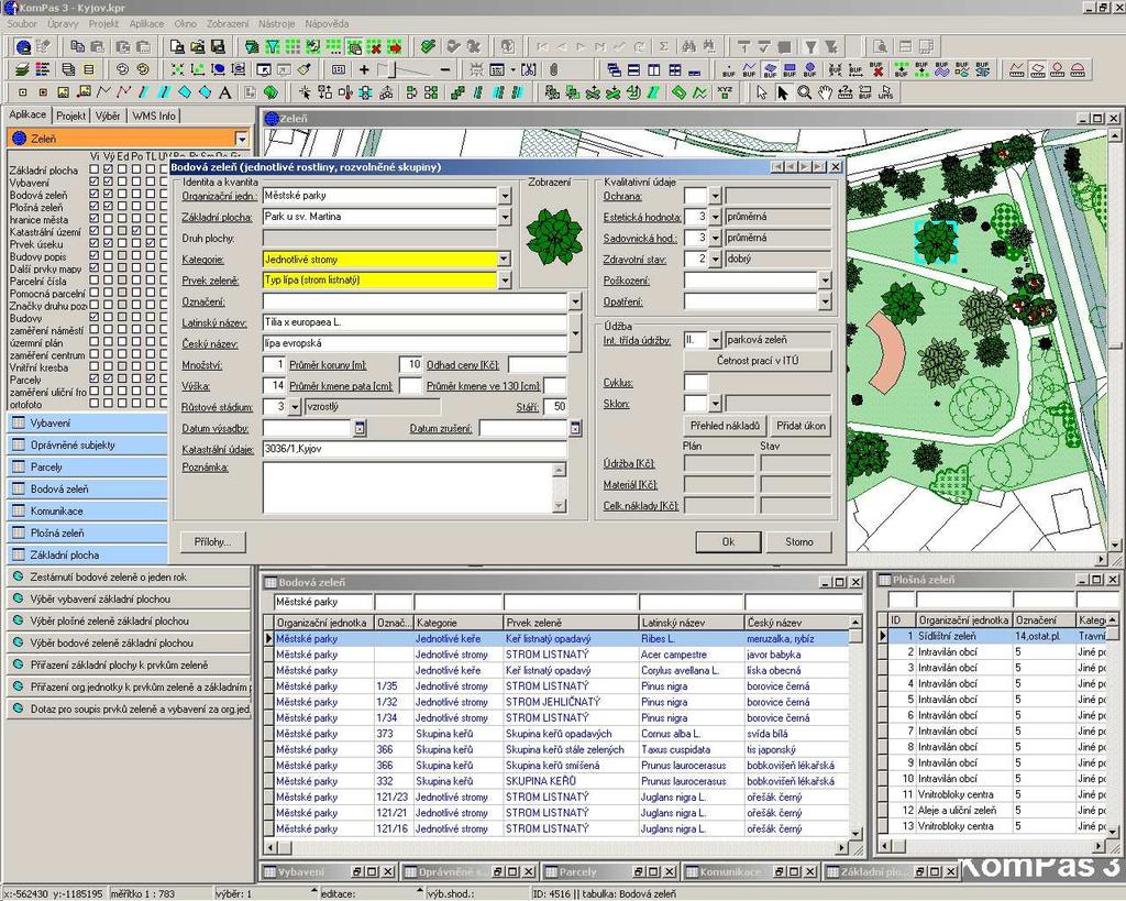 IČ: 25472593 MK Consult v.o.s. Drážďanská 493/40, 400 07 Ústí nad Labem tel.,fax 47550500408, e-mail info@mkconsult.cz Pasport veřejné zeleně v GIS Kompas 3.2 Základní popis programu Kompas 3.
