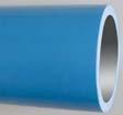 Modrý pruh - vodovodní potrubí, hnědý pruh - tlaková kanalizace.