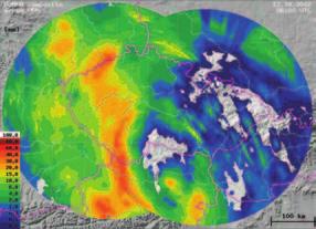 Princip detekce srážek radarem je založen na vysílání krátkých elektromagnetických pulzů o vysoké