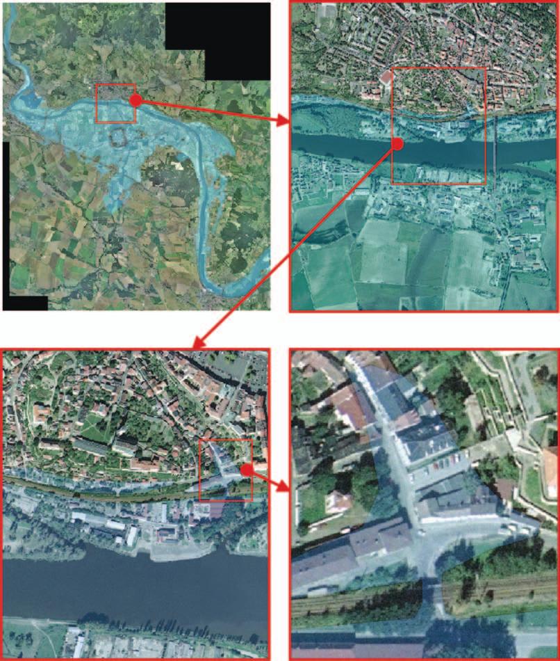 9.2 Atlas map Soubor map dokumentujících srpnovou povodeň 2002 je vytvořen v digitální formě a obsahuje tři základní části: 1) ortofotomapu s vloženou plochou maximální záplavy, značkami lokalit