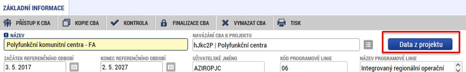 z projektu Pokud nalezené chyby nejsou červené tj. nepropustné, můžete finalizovat CBA.