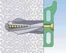 Hmoždinka dosahuje své optimální nosnosti pouze při použití spolu s bezpečnostním šroubem fischer v užitných délkách až do 280 mm