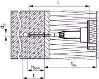 kotvení v betonu B25 hmoždinky tloušťka izolace talíře ETA d o t h nom l t fix Termoz 8 SV 130 46174 8 45 35 130
