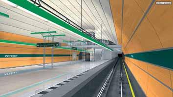 Vzhledem k předpokládané etapizaci výstavby je stanice jako dočasně koncová vybavena dvěma obratovými kolejemi umístěnými v raženém dvoukolejném tunelu.