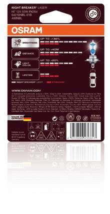 OSRAM Koncept balení Barevné rozlišení obalů OSRAM najděte tu pravou autožárovku Obaly autožárovek, svítilen a LED inovací umožní svým jasným a komplexním systémem barevného rozlišení dokonalou