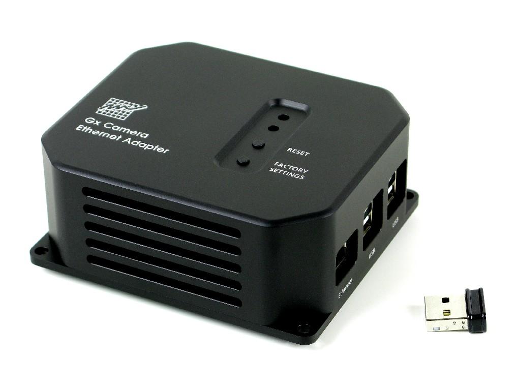 Použití WiFi připojení K Ethernet rozhraní adaptéru může být připojen libovolný WiFi bridge a adaptér tedy může být připojen k WiFi síti a kamery je možné ovládat bezdrátově.