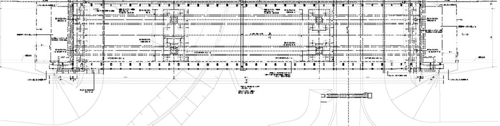 Pilíře P2 a P3 jsou navrženy jako dvoudříkové se čtvercovým průřezem dříku o délce hrany 1,4 m a výšce 4,0 až 4,65 m.