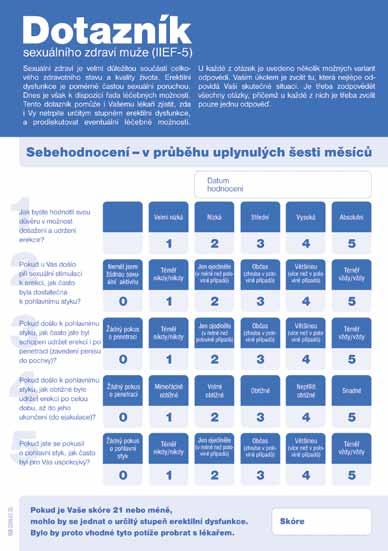 Obr. 1. Dotazník IIEF-5 Fig. 1. Questionnaire IIEF-5 Tab. 1. Doporučení pro nervy šetřící radikální prostatektomii Table 1.