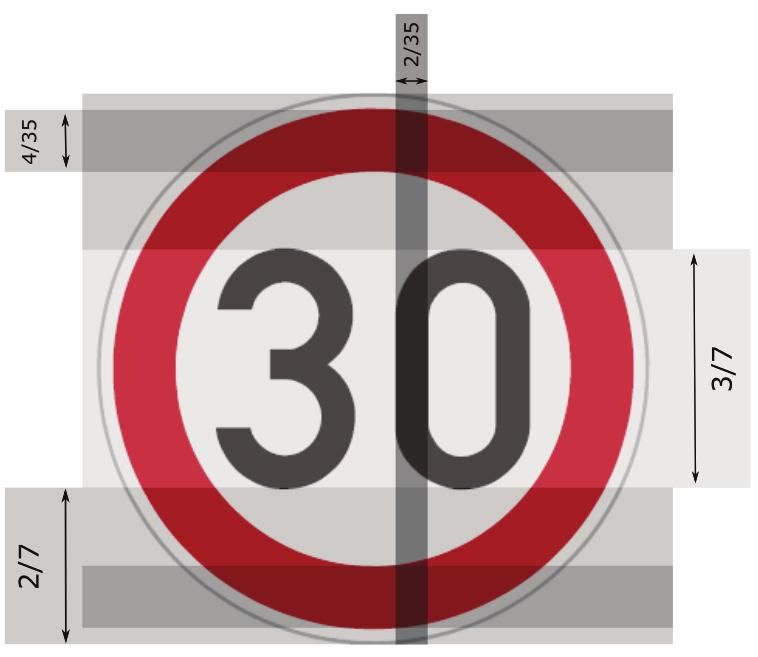 48 Pro účel práce budou stačit pouze vybrané tvary, které jsou přiřazeny důležitým dopravním oznámením jako je přikázání přednosti, omezení rychlosti, přikázání zastavení atd.