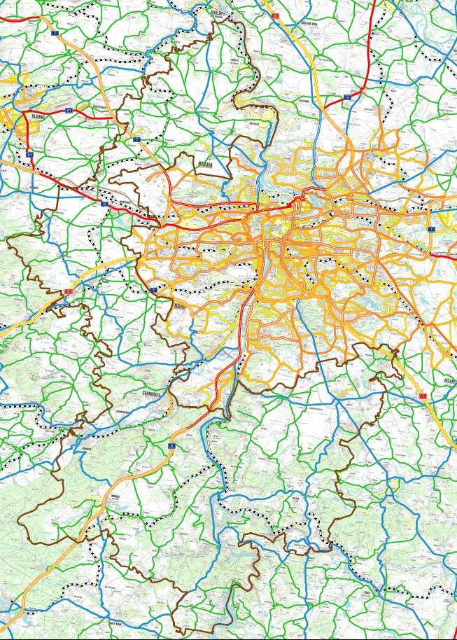 Řešené území Libčice n.vlt. Kladno Roztoky Dopravní modely v územn zemním m plánov nování Průtah vztahů Středo edočeský eský kraj - Praha D, R a I. třídyt II.