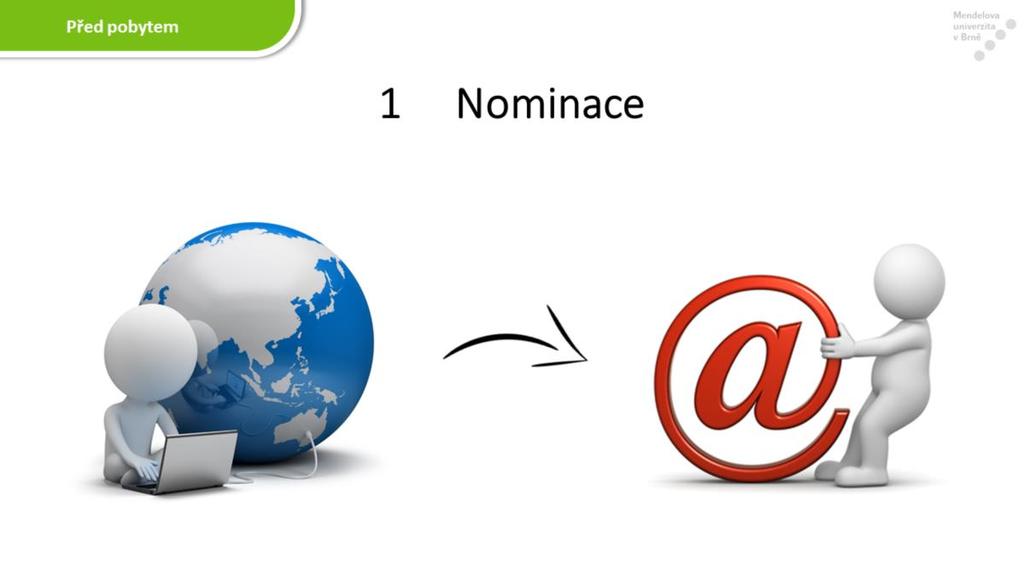 Po nominaci byste měli od zahraniční univerzity obdržet e-mail potvrzující přijetí