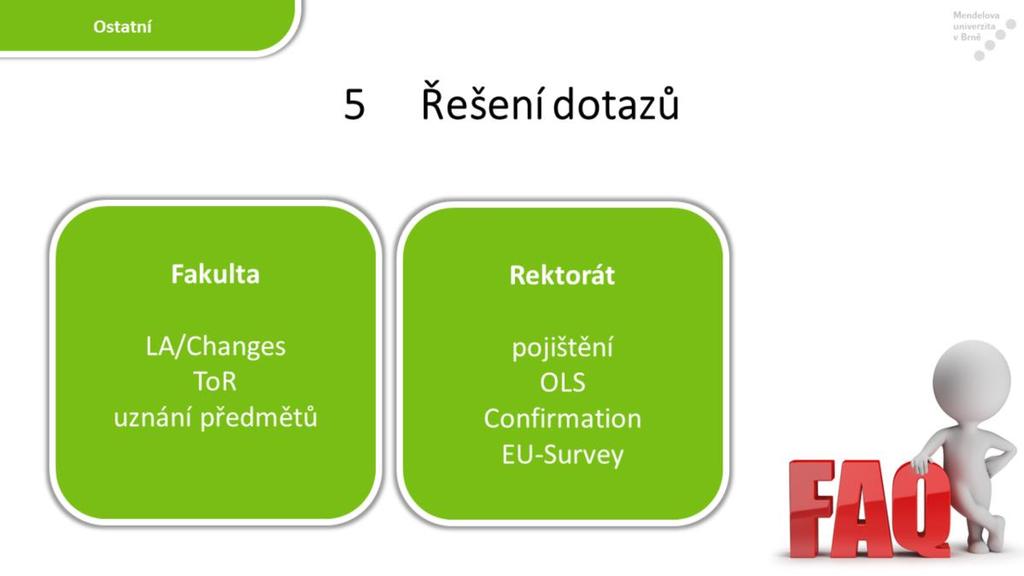 Studenti se často obracejí se svými dotazy na nesprávné osoby.