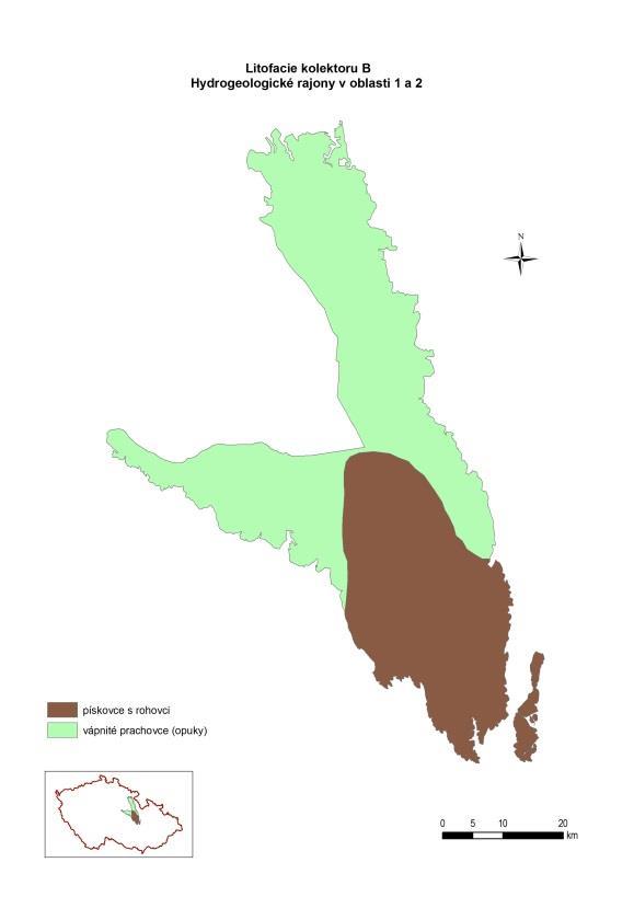 Od sousedních rajonů (4270 a 4231) směrem k S (do rajonu 4222) dochází k ubývání pískovcových těles v bělohorském souvrství (obr. 4-5).