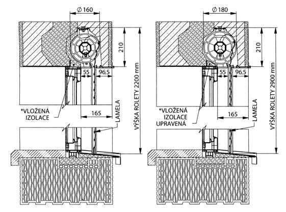 *VLOŽENOU IZOLACI DODÁ MONTÁŽNÍ FIRMA STÍNÍCÍ TECHNIKY *VLOŽENOU IZOLACI DODÁ MONTÁŽNÍ FIRMA STÍNÍCÍ TECHNIKY Ovládání Nosný roletový překlad HELUZ lze osadit buď ručním nebo elektrickým ovládáním.