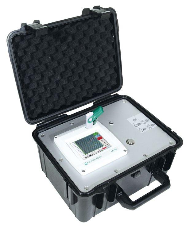 DS 400 mobile Cenově dostupná mobilní monitorovací jednotka Energetická analýza - měření průtoku - kalkulace úniků v systémech stlačeného vzduchu průtok tlak / vakuum teplota vlhkost / rosný bod