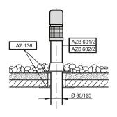 ZBR 42-3 A, KBR 42 9 2 1 Ke každému kotli je nutné doplnit připoj. adaptér AZB 931 (neplatí pro kotle Suprapur, Condens 9000i.. a v případě použití sady AZB 919.