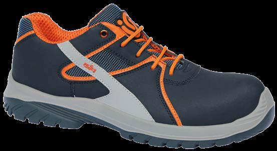 Low cut S3 metal free footwear (with composite toecap and textile midsole) S1P in action nubuck leather with breathable cordura-like inserts.
