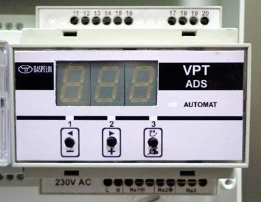 napájení kotlů Signalizace poruchy Signalizace havárie kotelny Řízení dvou čerpadel v automatickém rezervním režimu Modul zabezpečení THERM VPT PSK Po doplnění modulem automatického dopouštění THERM