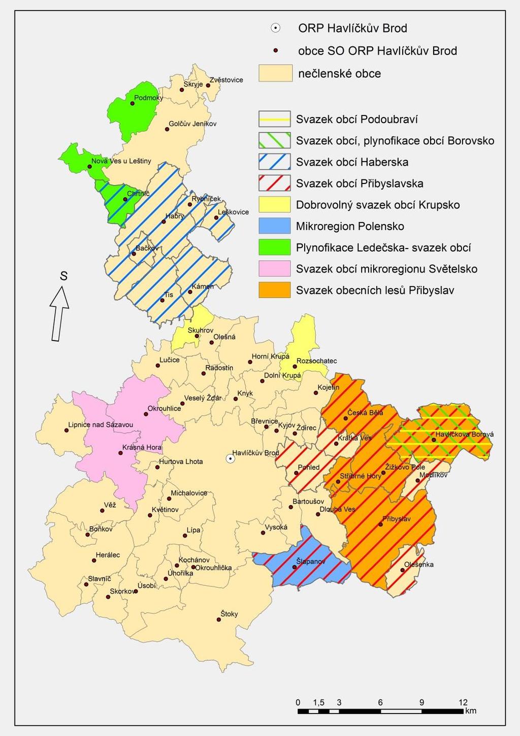 2 Souhrnná zpráva za všechny DSO v území Ve správním obvodu ORP Havlíčkův Brod působí 9 dobrovolných svazků obcí (Dobrovolný svazek obcí Krupsko, Svazek obcí Haberska, Svazek obcí Přibyslavska,