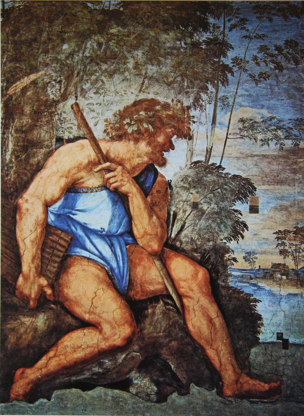 20. Polyfémos, Sebastiano del Piombo, asi 1512, freska,