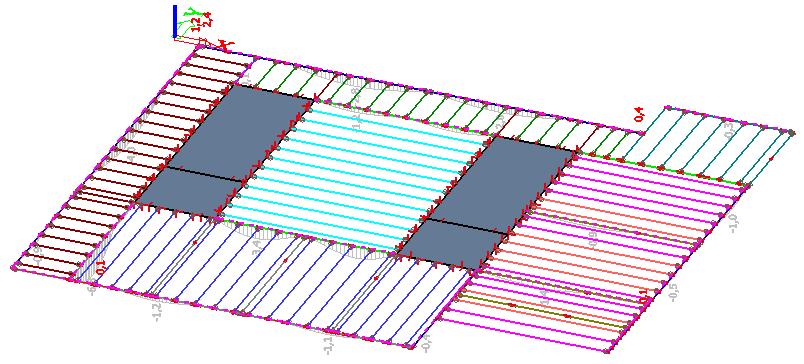 deformace dle MSP uz od stálého zatížení [mm] uz od užitného zatížení [mm] Posouzení průhybu uvažované hodnoty kdef= 0,6, ψ2=0,6 (pro užitné zat.