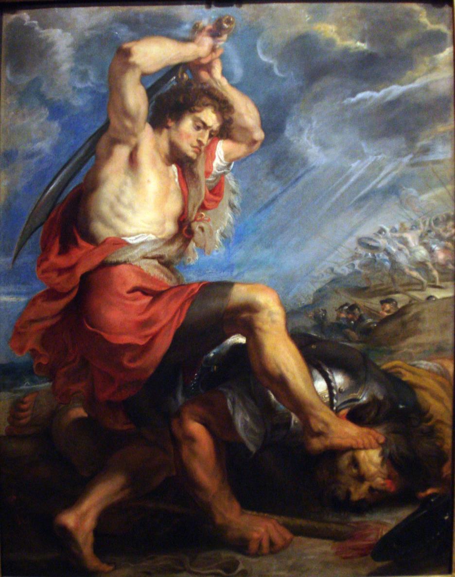 4) STRACH Peter Paul Rubens, David zabíjí Goliáše, 1616 Jákob díky tomu dostal velký strach - Můj bratr mě může zabít - Může ublížit mé rodině - Připraví mě o majetek - Co s námi bude?
