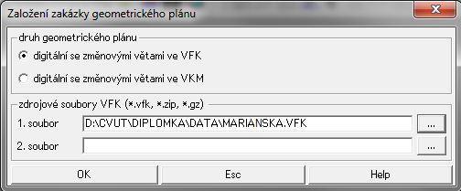 V dalším kroku je požadováno vložení výměnného formátu katastru nemovitostí ve formátu.vfk nebo.vkm.