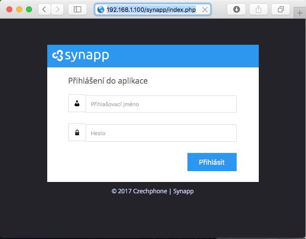 1. Úvod 1.1. Přihlášení do aplikace Synapp Otevřete kterýkoliv z podporovaných internetových prohlížečů.